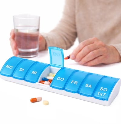 Pillendoosje I Pillendoos I Medicijn Doosje I Pil Box I 7 dagen I 1 Week I Maandag t/m Zondag I Blauw