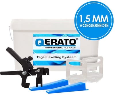 Qerato Levelling 1.5mm Kit XXL - Nivelleer Systeem - Tegeldikte 3-13mm