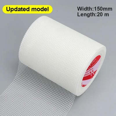 Zelfklevend gaas voor muurscheurpreventie met glasvezel gaasdoek bedekking gips alkalibestendige tape muurscheurreparatie 20M