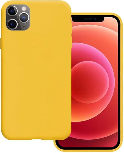 Hoesje Geschikt voor Apple iPhone 11 Pro - Sterk & Shockproof - Hoes Cover - Siliconen Case - Geel