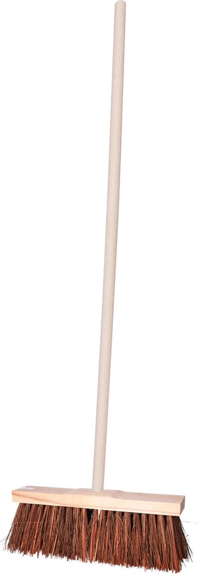 Sorex Straatbezem Natural voor buiten - Bezemkop 40 cm - met natuurvezels mix - Houten steel 130 cm