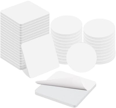 Dubbelzijdige tape, 40 vellen per verpakking, sterke hechtkracht, waterproof, ideaal voor muren, vloeren, binnen en buiten, ronde en vierkante vormen, veelzijdig gebruik