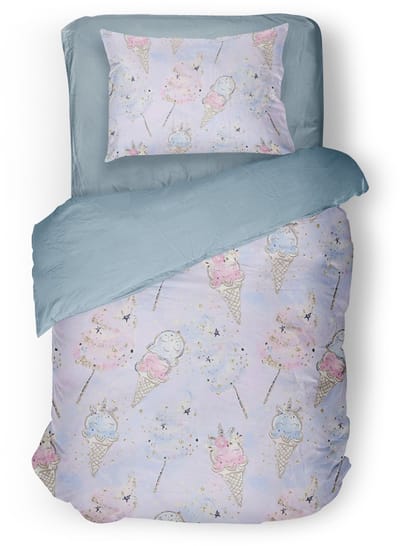 Eleganzzz Kinder Dekbedovertrek Sweet Dreams - Eenhoorn Dekbedovertrek - Multi - 140x200/220cm - Dekbedovertrek Kinderen - Micropercal - Eenpersoons