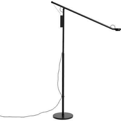 HAY LED vloerlamp Fifty-Fifty, zwart, hoogte 135 cm, dimbaar.