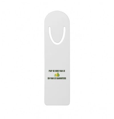 Hacebo® - pap ik hou van je en van je kadootjes metalen boekenlegger - vader met veel geld - vader cadeautjes - vaderdag - verjaardagscadeau - verjaardag - cadeau - geschenk - kado - gift Bladwijzer boekenleggers - 12.7 cm x 3.2cm