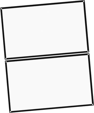 Opvouwbaar Projectiescherm - Filmscherm Beamer - Thuisbioscoop Maken - Kreukvrij Polyester - 122 x 77 cm - Wit