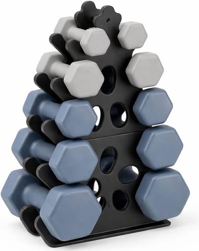 5-Tier Gewichtenrek van Metaal voor Thuisgym - Ideaal voor Dumbbells, Ruimtebesparend en Stevig Opslagrek