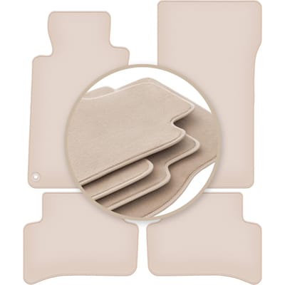 PREMIUM beige matten voor: Mercedes C W203 sedan, stationwagen 2000-2008