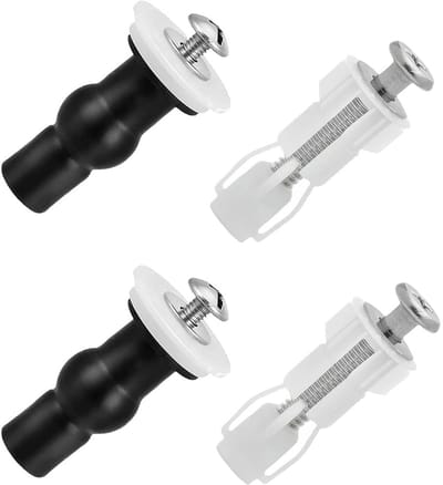 Universele WC-bril Bevestigingsset met Schroeven - 4 Stuks Toiletbril Pluggen voor Bovenbevestiging (14-18 mm)