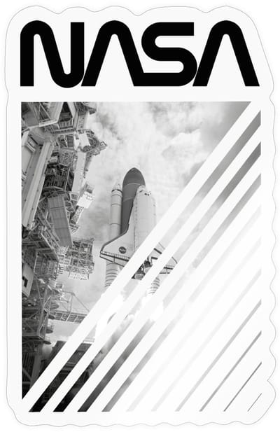 NASA Space Shuttle 6 Sticker maat S (10 x 10 cm)