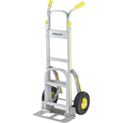 Stanley Steekwagen HT514 - Max. 200KG - Opvouwbaar plateau - Aluminium - 51 x 80 x 123 CM - Zilver/Geel