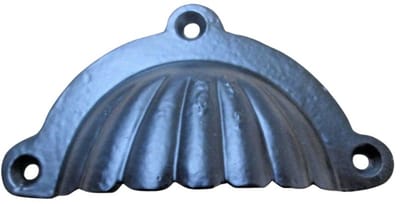 Fluted With Lugs Cup Pull Handle Black Antique
