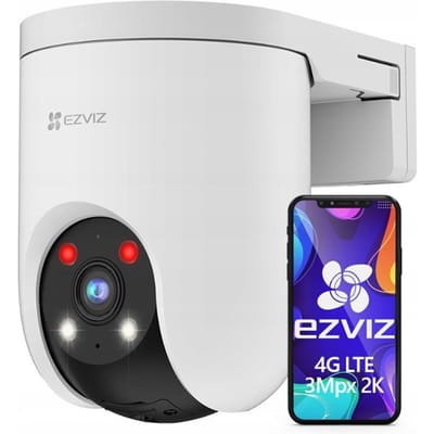 Ezviz H8C 2K 4G - Beveiligingscamera - Voor buiten - 360° PTZ - AI-tracking - Geen maandkosten-IP65- 4G Camera