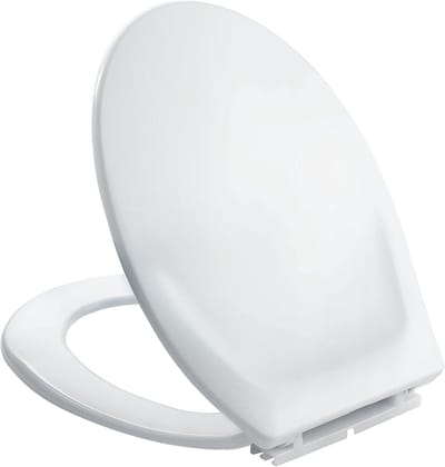 Toiletbril Universeel - WC-bril Toiletzitting - Badkamer Verbeteren - Ergonomische Vorm - 46 x 36 cm - Wit