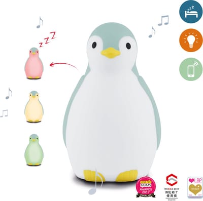 Zazu Pam Slaaptrainer - Met Bluetooth speaker en nachtlamp functie - Wit / Blauw