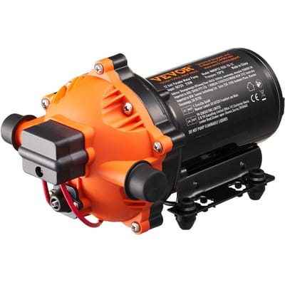 Pompe à membrane 12V 5 GPM 18,93 L/min Pompe à eau 5 chambres Pressostat