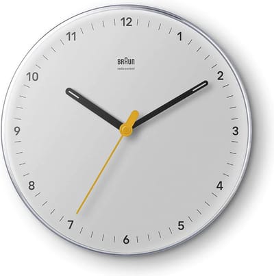 Braun BC26W-DCF - Wandklok - Analoog - Rond - Kwarts veegbeweging - Radiogestuurde tijdsaanduiding - Wit