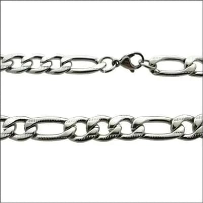 Aramat Jewels | Halskettingen | Brede Figaro Ketting Man RVS – Stoere Schakelketting Zilverkleurig Staal | | | |10mm | Staal | Volwassenen | Verkleurd niet