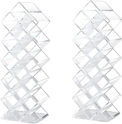 Lipstick organizer - Lipstickhouder - Cosmetica organizer - Lipstick organizer met 16 vakjes - Acryl lipstickhouder - Set van 2