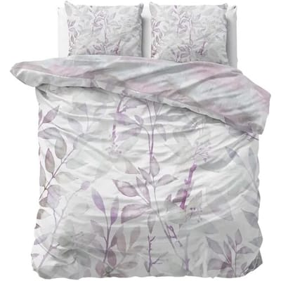DreamHouse Dekbedovertrek Maily Paars Eenpersoons - 140x200/220 cm - 100% Zacht Katoen