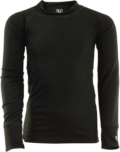 RJ Thermo Kids Shirt Lange Mouw Zwart 98/104