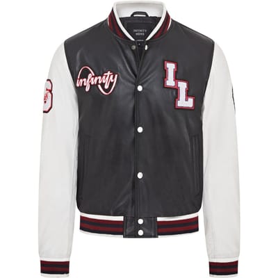 Heren honkbal leren Letterman bomberjack - Ashwood