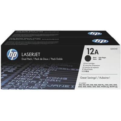 HP Toner 12AD Origineel 2-pack Zwart 4000 bladzijden Q2612AD