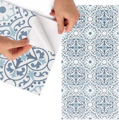 Tulup Meubelfolie - Stijlvol mozaïek Meubelfolie - 75x150 cm - Wit Meubelfolie - Wrapfolie Keuken - Geometrische Meubelfolie - Decoratiefolie - Tafeldecoratie - Achtergronden en patronen
