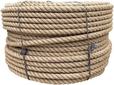 Dikke Jute Touw - Natuurlijk Koord - Ambacht Decoratie - 4-laags Gedraaid - 16MM 20M - Bruin