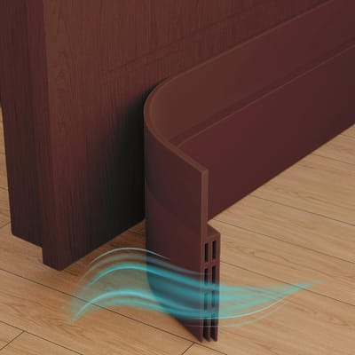 Candala 2 x 1 m op maat te snijden deurafdichting, zelfklevend, tochtstopper voor deuren, universeel toepasbaar, deurafdichting onder