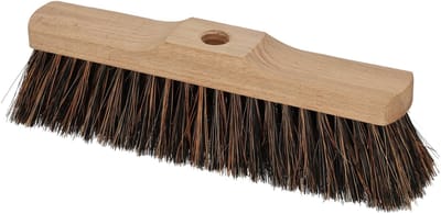 KOTARBAU® Veegbezem, Buitenbezem, Tuinbezem, 27 cm, Straatbezem, Buchenhout PET Kokosvezel, Bruin, Zonder Steel, Buiten, Terras, Werkplaats