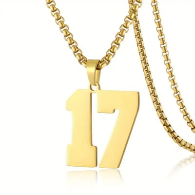 Livano Ketting - Heren - Staal - Nep zilver - Met Hanger - Nep Goud - 17
