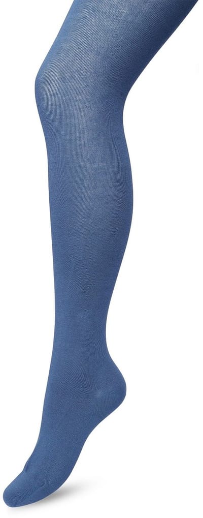 Bonnie Doon Biologisch Katoenen Maillot Dames Blauw maat 36/38 S - Uitstekende pasvorm - Gladde Naden - OEKO-TEX gecertificeerd - Bio Cotton Tights - Duurzaam en Huidvriendelijk Bio Katoen - Blauw/Grijs - Bering Sea - BP051900.131
