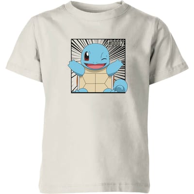 Pokémon Pokédex Squirtle #0007 Kids' T-Shirt - Cream - 98/104 (3-4 jaar)