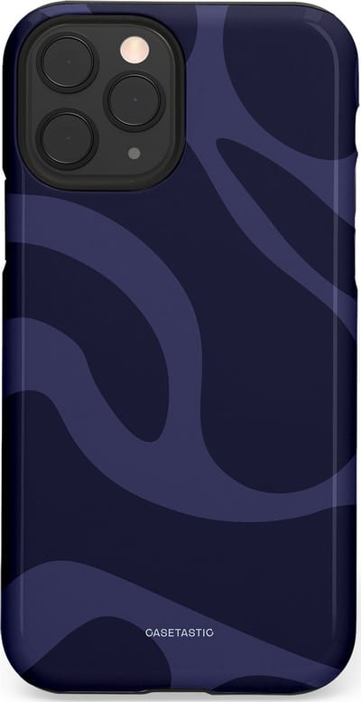Casetastic Hoesje Geschikt voor Apple iPhone 11 Pro - Stijlvolle Beschermende Duo-layer Case - Diepzee Marine Golven