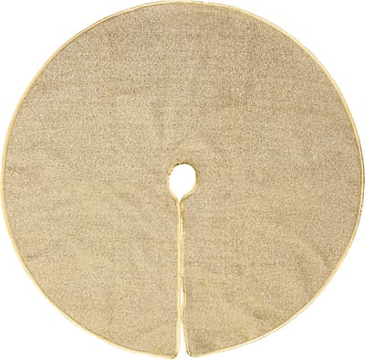 Feeric christmas kerstboomrok/kerstboomkleed - 90 cm - goud -polyester