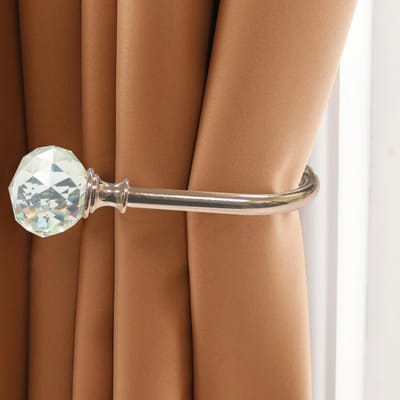 Gordijnstoppers Kristal - Gordijn Tie Backs - Raambekleding Stijlen - Massief Stalen U-Vorm - 2 Stuks - Goud