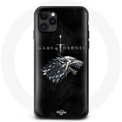 Coque - Maniacase - Iphone 11 - Game of Thrones - La maison Stark - Souple Noir noir