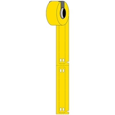 Brady M6-10x75-7598-YL polyurethaan tags geel | 10 mm x 75 mm (origineel)