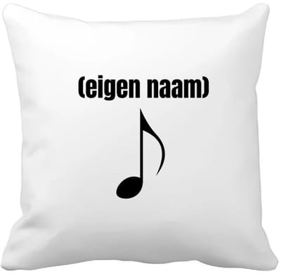 Akyol - muzieknoot met eigen naam Kussen hoes - Muzieknoot - muziek liefhebbers - iemand die houdt van muziek - verjaardag - cadeau - kado - 40 bij 40 cm