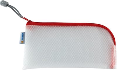 HERMA ritstas mesh transparant rood 230x110mm