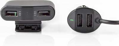 Autolader - 48 W - 4x 2.4 A - Outputs: 4 - Poorttype: 4x USB-A - Verlengkabel - 1.80 m - Single Voltage Output