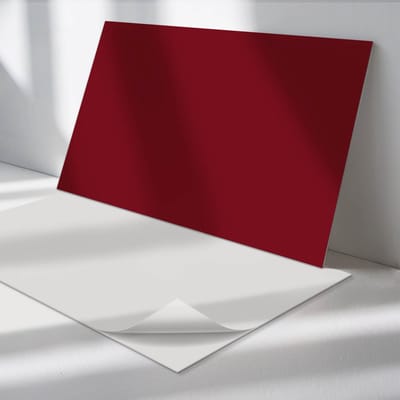 Wallfluent Vinyl Wandpaneel - Kleur Bourgondië Zelfklevend Wandpaneel - 100 cm x 50 cm - Claret PVC wandpaneel - Set van 1 - Rechthoekig Wandbekleding Vinyl - Patroon Wandpaneel - PVC Muurpaneel - Wandpaneel Keuken en Badkamer
