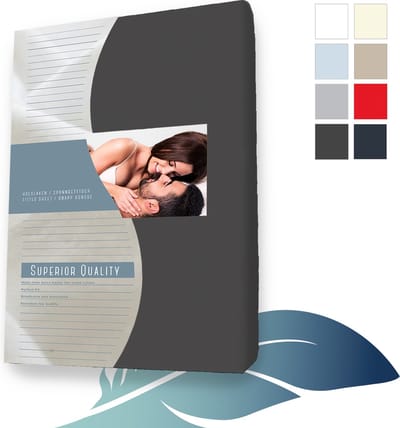 24-Bedding - Duopak Jersey Hoeslaken - 80x210 cm - Antraciet - Elastaan – Extra Zacht – 30 cm – 2 stuks