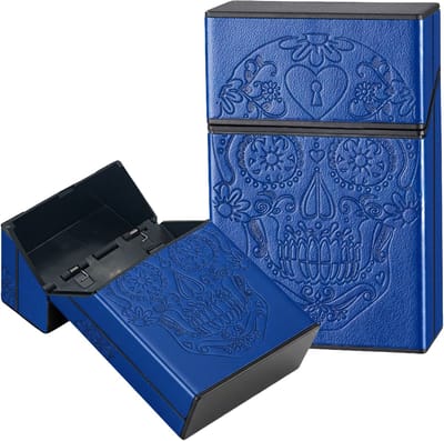 Sigarettendoosje Calavera - Sigaretten Box - 20 Sigaretten - Weerbestendig - Blauw