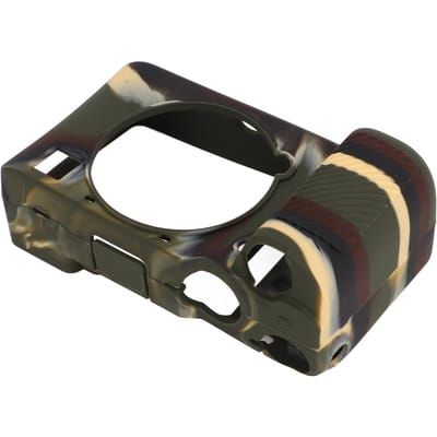 Étui de protection en silicone souple pour appareil photo Sony A7C, rouge camouflage