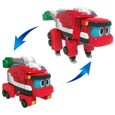 2018 Nieuwste ABS Min Vervorming Gogo Dino Actiefiguren REX Transformatie Auto Vliegtuig Motorboot Kraan Dinosaurus speelgoed voor Kinderen