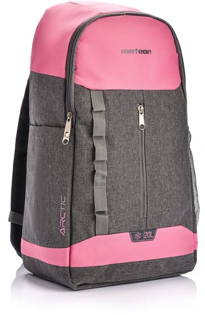 Meteor Arctic - Thermische rugzak 20 l - Koeltas rugzak - roze/grijs gemêleerd