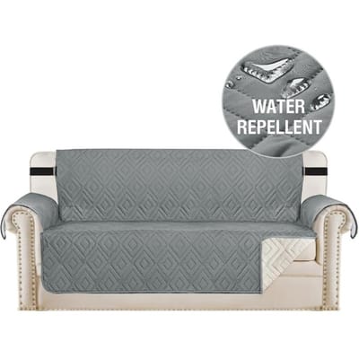 Waterdichte Geruite Stoffen Bankhoes Antislip Gemakkelijke Bankhoezen Luxe Opvouwbare Woonkamer Banken Hoes Voor 1/2/3/4 Zits 1 Seat(53cm) gray