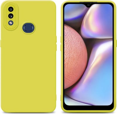 Cadorabo Hoesje geschikt voor Samsung Galaxy A10s / M01s in FLUID GEEL - Beschermhoes gemaakt van flexibel TPU silicone Cover Fluid Case